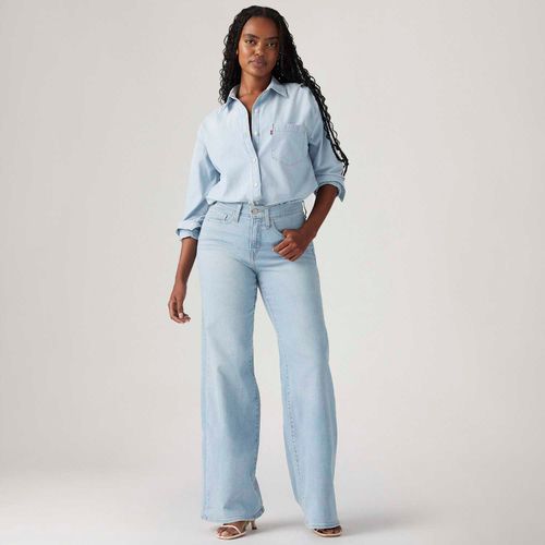 Calça Jeans Levi's® 318® Wideleg Lavagem Clara