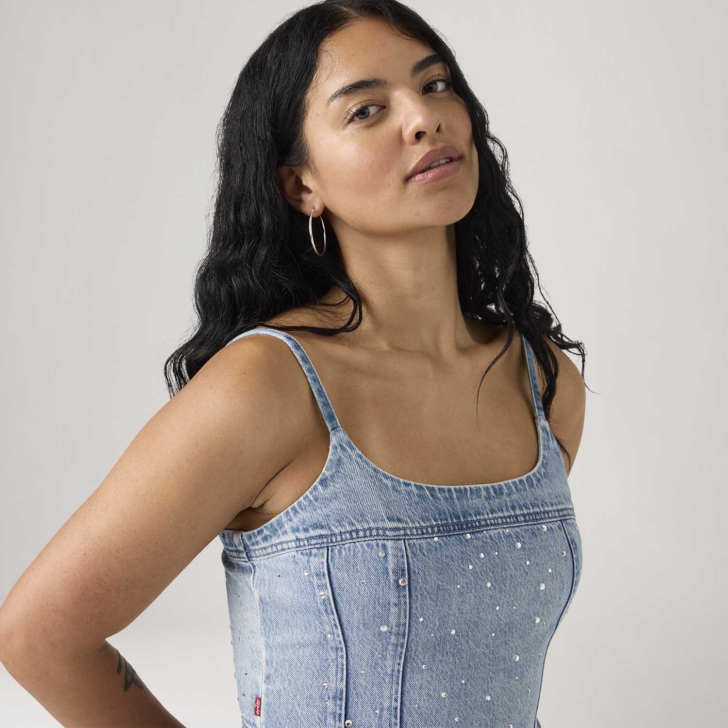 トップス Richmond denim tanktop Blusa Jeans Levi's® Jadine Cami Tank Lavagem Clara - Levi's® Brasil