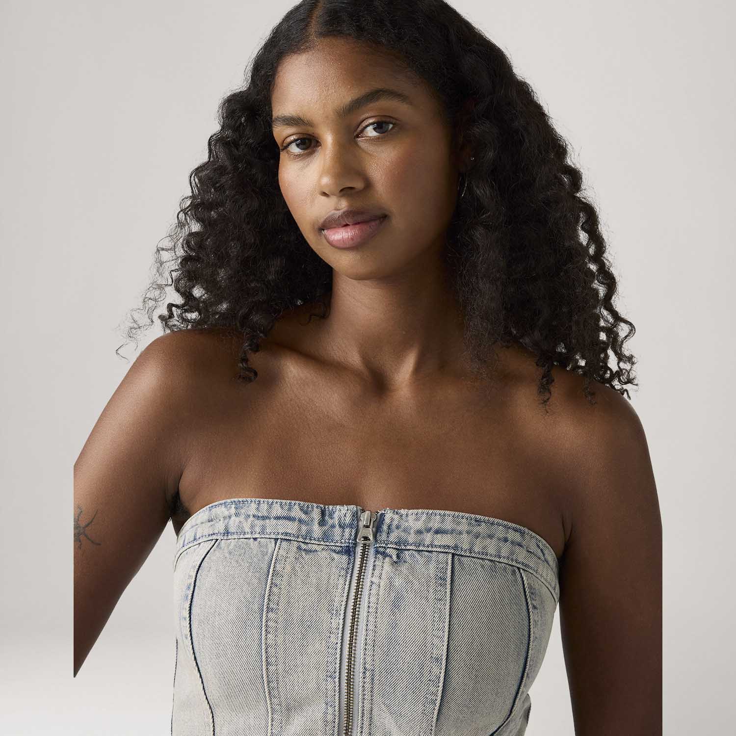 Blusa Corset Jeans Levi's® Sculpted Cinza - Levi's® Brasil