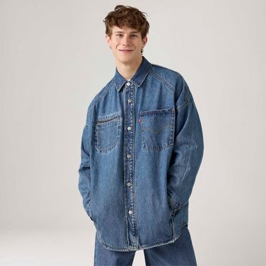 Camisa Jeans Levi's® Twist Shacket Lavagem Escura