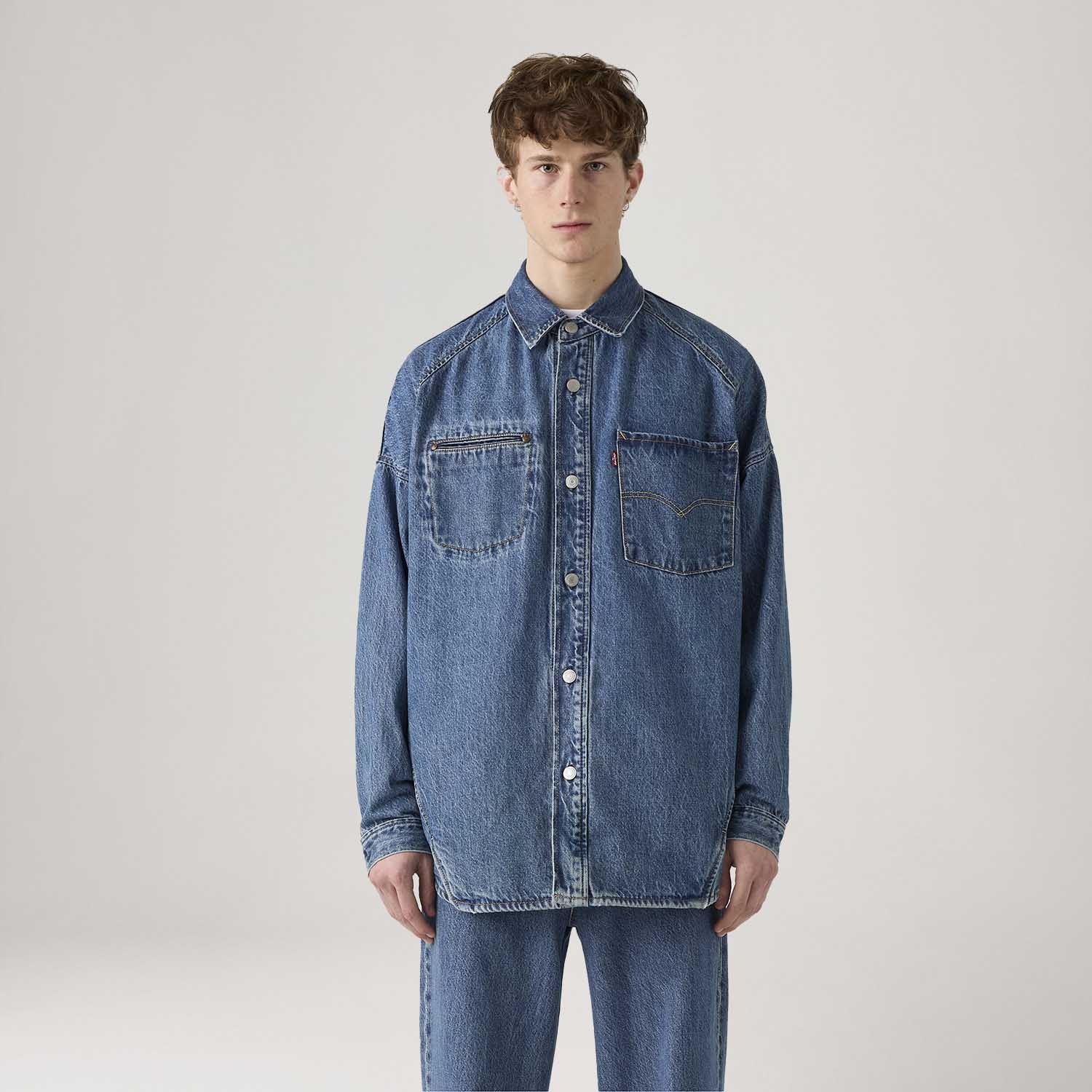 Camisa Jeans Levi's® Twist Shacket Lavagem Escura - Levi's® Brasil