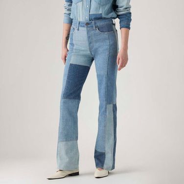 Calça Jeans Levi's® Wedgie Boot Patchwork Lavagem Clara