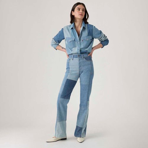 Calça Jeans Levi's® Wedgie Boot Patchwork Lavagem Clara