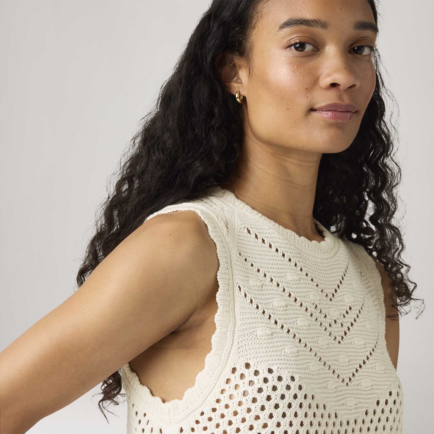 Blusa Levi's® Adrienne Crochet Off White - Levi's® Brasil