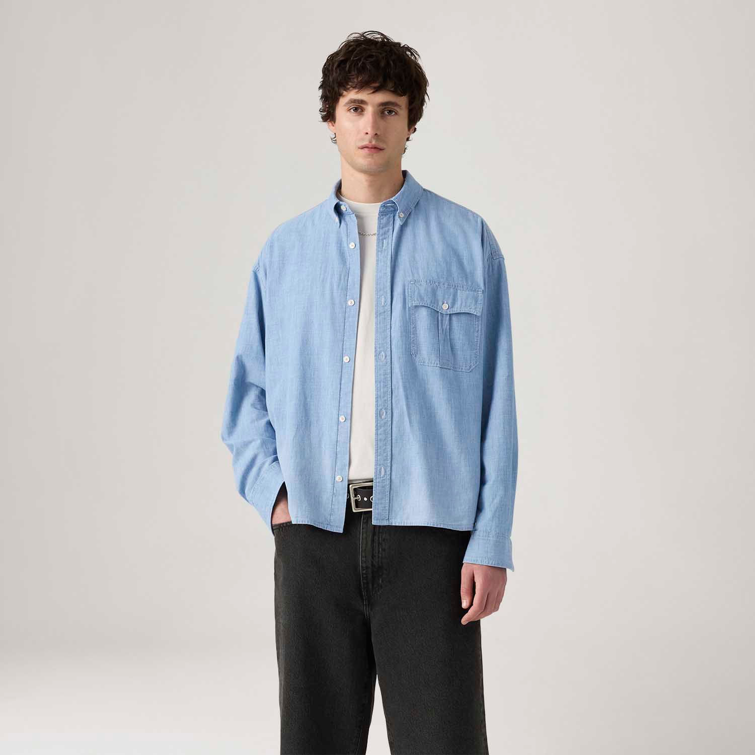 Camisa Levi's® Zandt Cropped Lavagem Clara - Levi's® Brasil