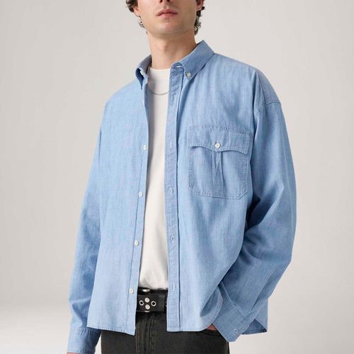 Camisa Levi's® Zandt Cropped Lavagem Clara