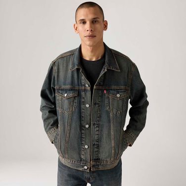 Jaqueta Jeans Levi's® Trucker Relaxed Lavagem Escura