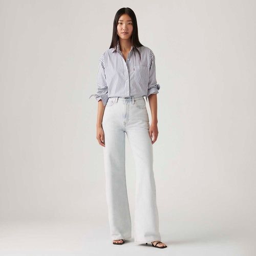 Calça Jeans Levi's® Ribcage Wide Leg Lavagem Clara