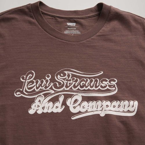 Camiseta Levi's® Graphic Crewneck Marrom Manga Curta