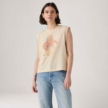 Blusa Levi's® Boxy Tank Muscle Bege