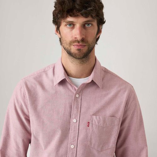 Camisa Levi's® Classic Standard Rosa Manga Longa