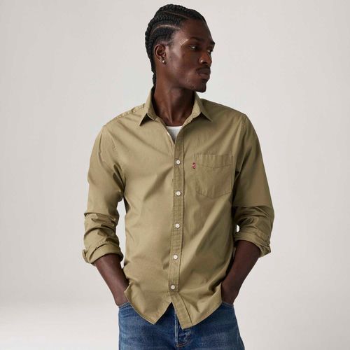 Camisa Levi's® Classic Standard Caqui Manga Longa