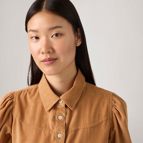 Camisa Levi's® Journey Western Marrom Manga Longa