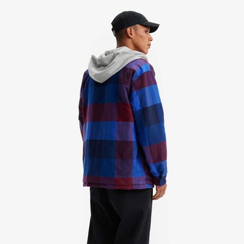 Jaqueta Levi's Jack Worker Azul Xadrez com Capuz