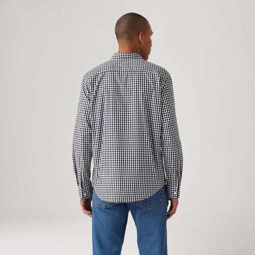 Camisa Levi's® Classic Standard Xadrez Preta com Bolso