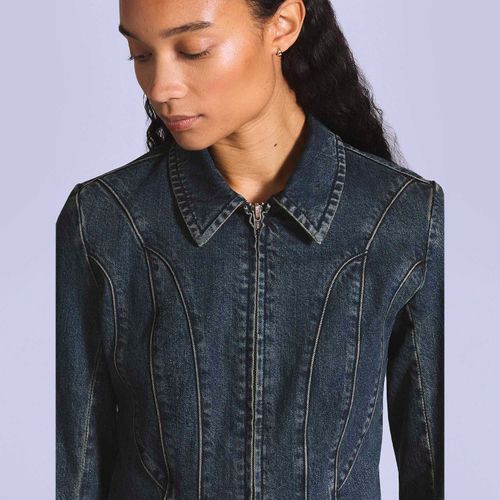 Jaqueta Jeans Levi's® Blue Tab Moto Jacket Lavagem Escura