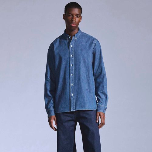 Camisa Jeans Levi's® Blue Tab Relaxed Buttom Down  Lavagem Média