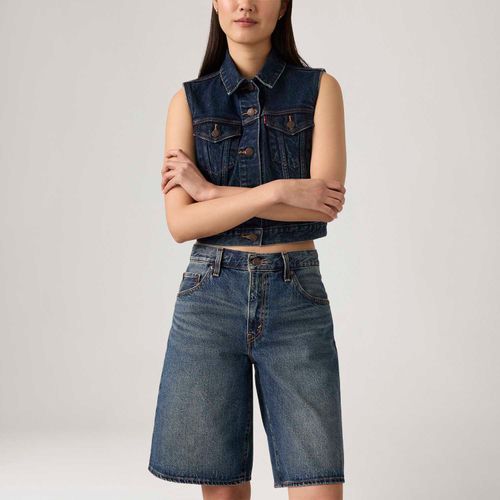 Bermuda Jorts Jeans Levi's® Baddy Dad Lavagem Escura