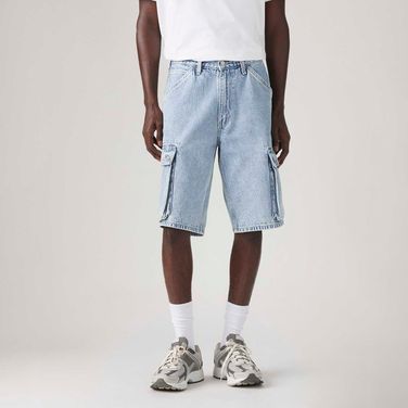Bermuda Jeans Levi's® 478® Baggy Cargo Lavagem Clara