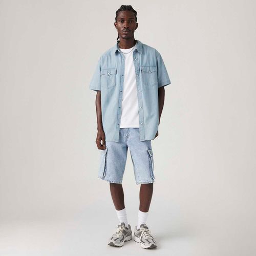 Bermuda Jeans Levi's® 478® Baggy Cargo Lavagem Clara