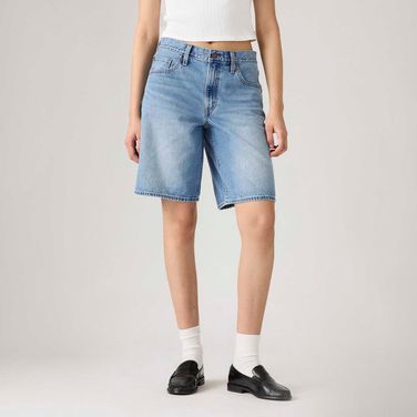 Bermuda Jorts Jeans Levi's® Baddy Dad Lavagem Média