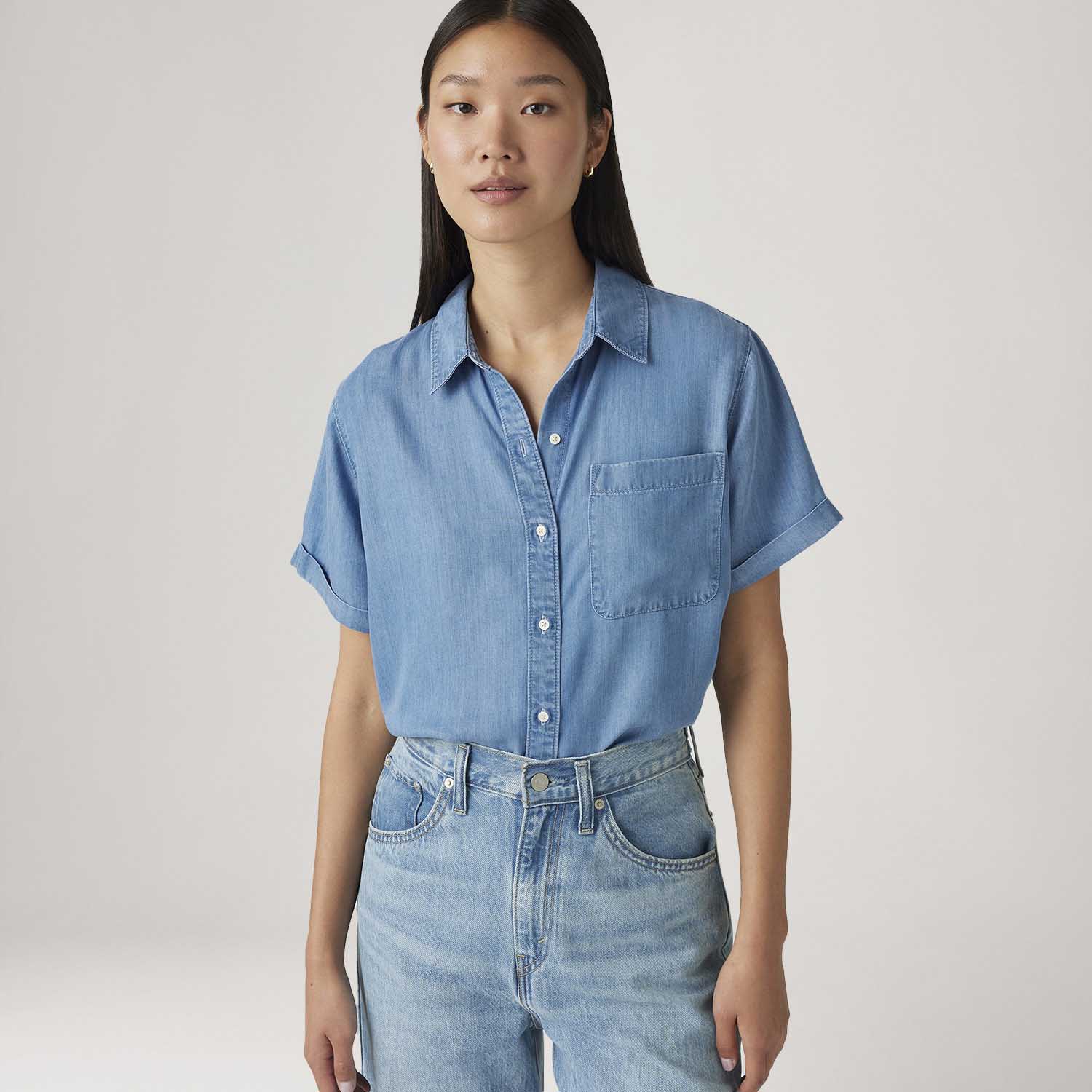 Camisa Levi's® Darlene Lavagem Média Manga Curta - Levi's® Brasil