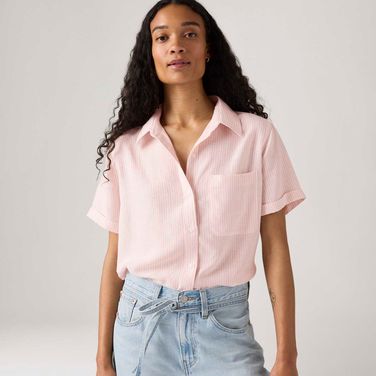 Camisa Levi's® Darlene Rosa Manga Curta