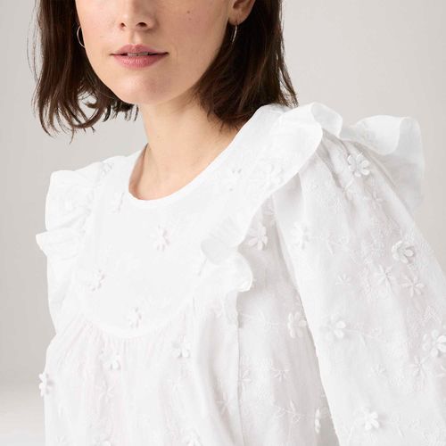Blusa Levi's® Mallory Off White Manga Longa
