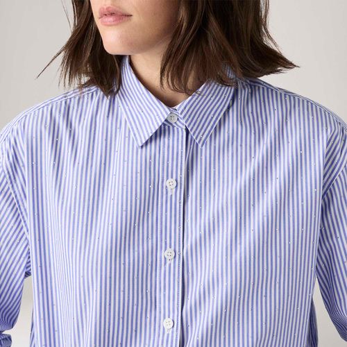 Camisa Levi's® Cropped Harlie Azul Manga Longa