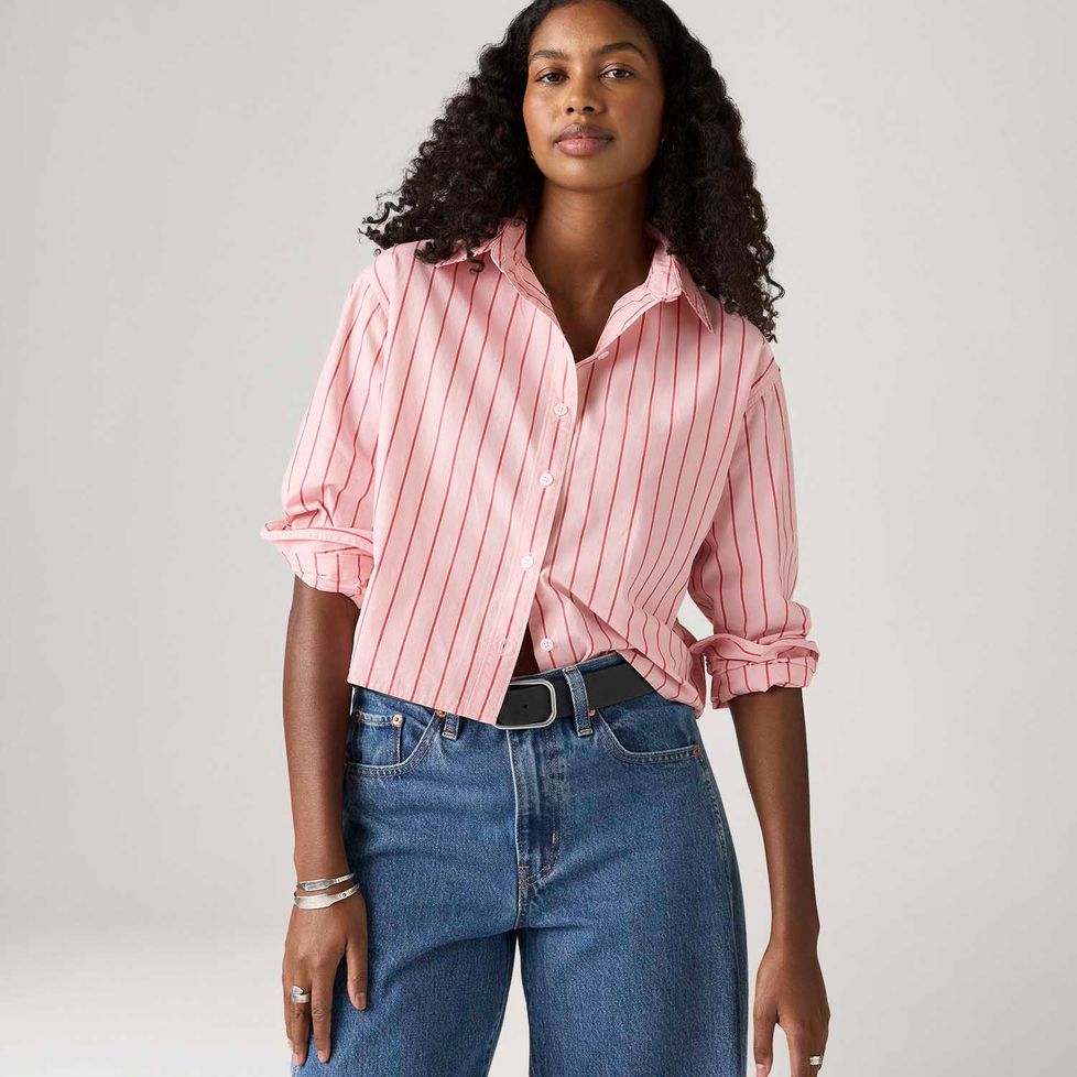 Camisa Levi's® Cropped Harlie Rosa Manga Longa | FastStore PDP
