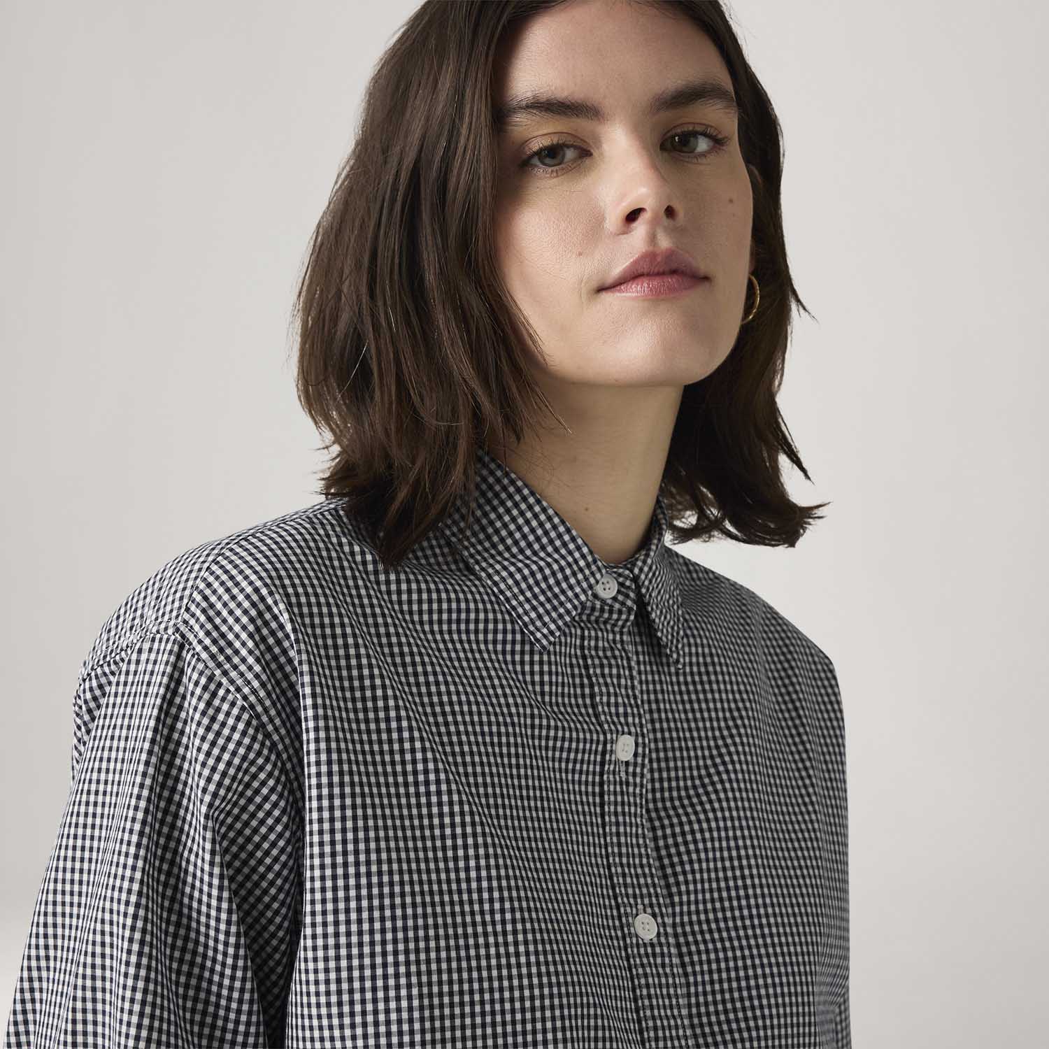 Camisa Levi's® Cropped Harlie Azul Manga Longa - Levi's® Brasil