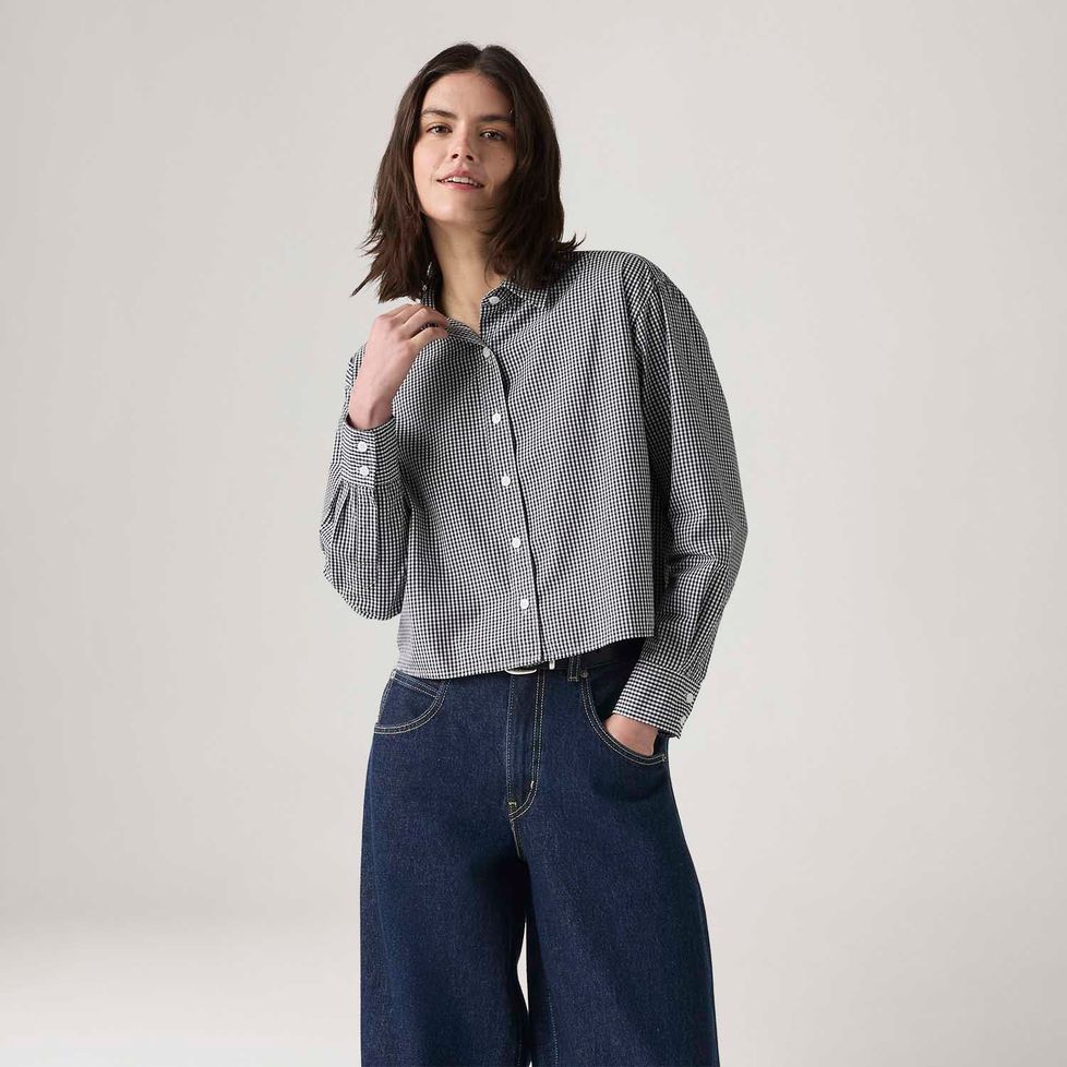 Camisa Levi's® Cropped Harlie Azul Manga Longa | FastStore PDP
