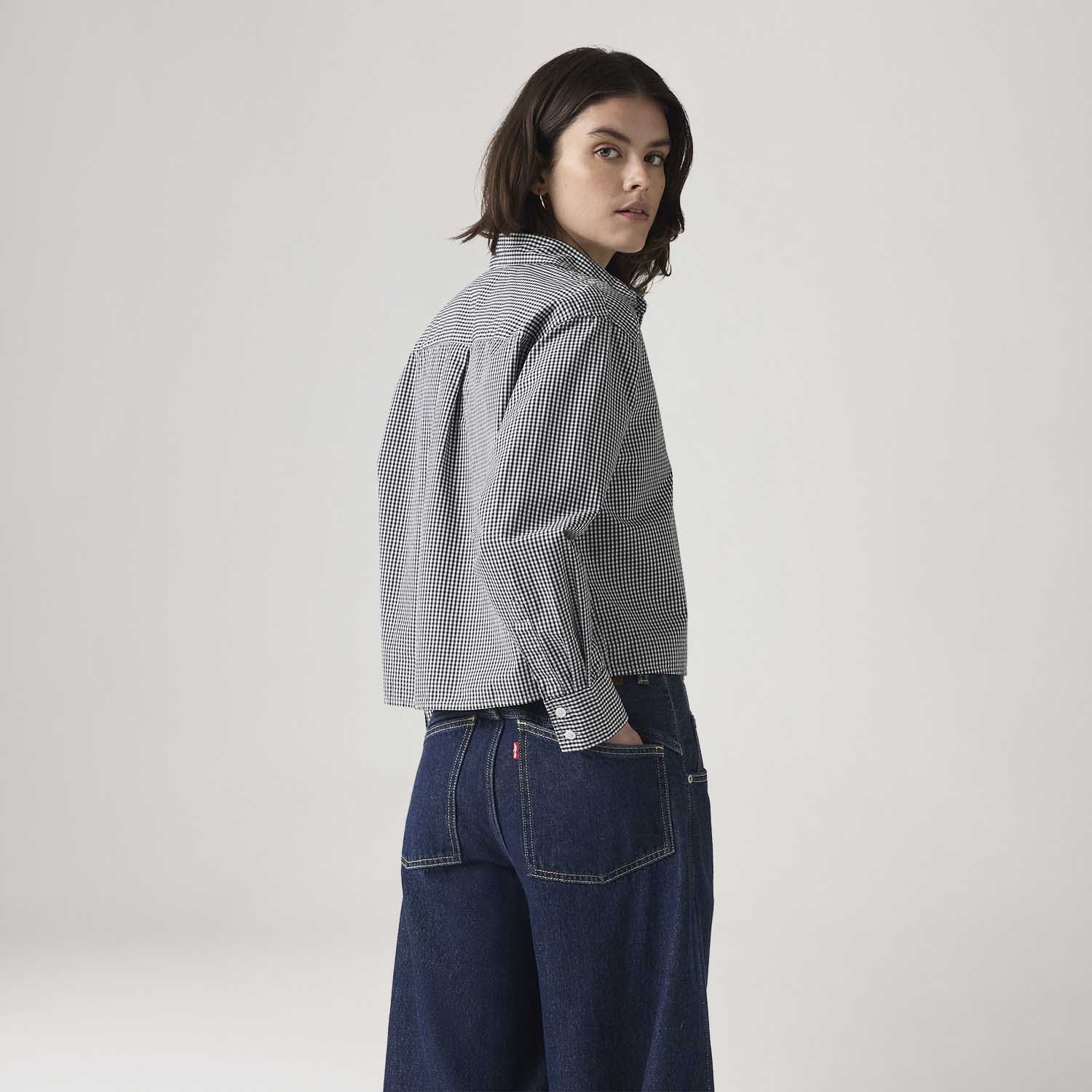 Camisa Levi's® Cropped Harlie Azul Manga Longa - Levi's® Brasil