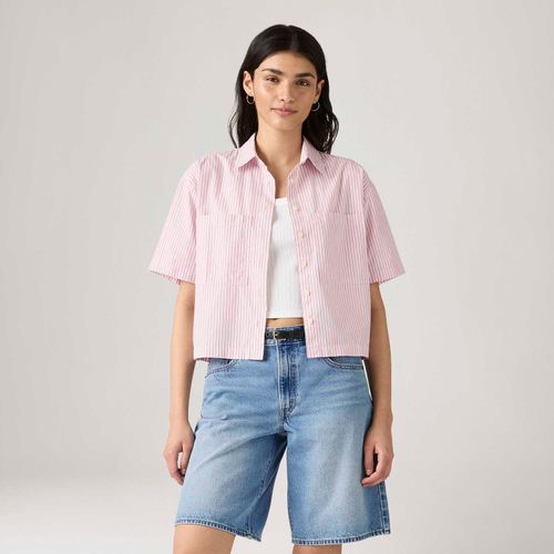 Camisa Levi's® Harlie Cropped Rosa Manga Curta