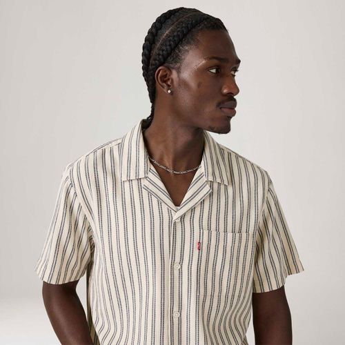 Camisa Levi's® Sunset Standard Camp Bege Manga Curta