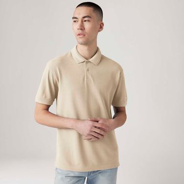 Polo Levi's® Standard Bege Manga Curta