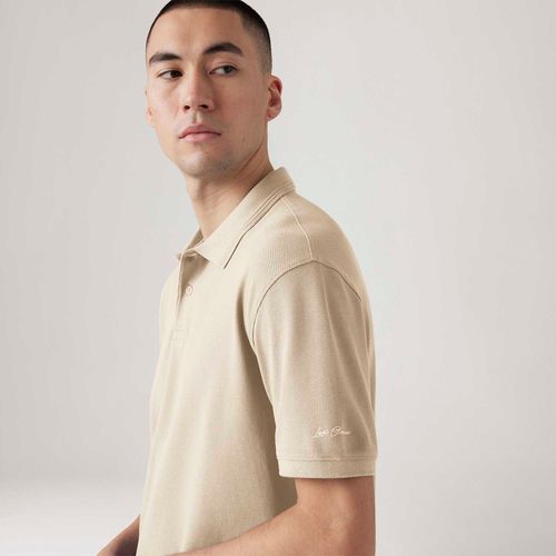 Polo Levi's® Standard Bege Manga Curta