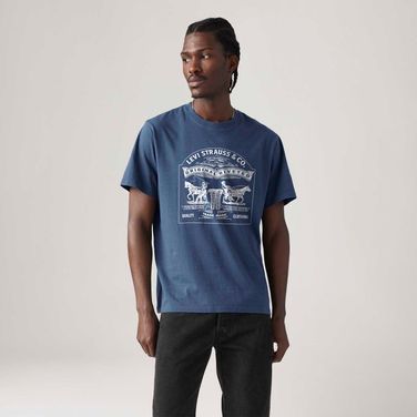 Camiseta Levi's® Relaxed Azul Manga Curta