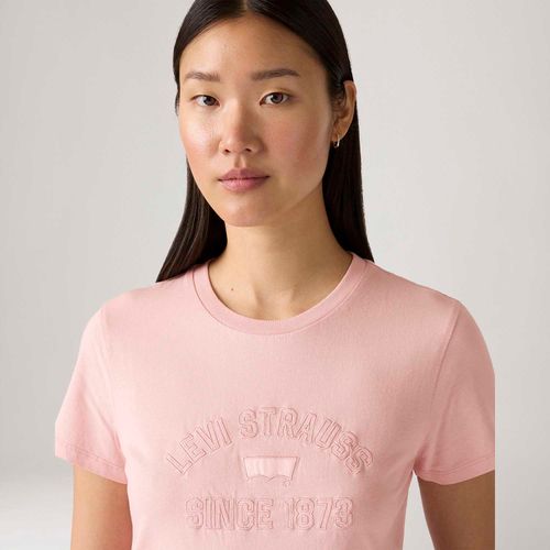 Camiseta Levi's® The Perfect Rosa Manga Curta