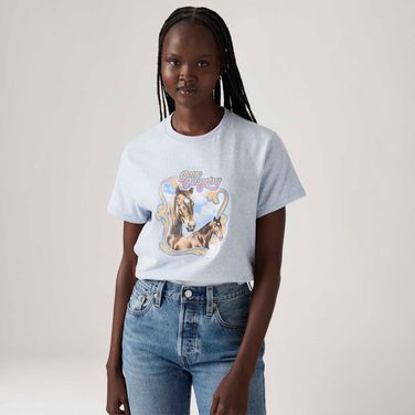 Camiseta Levi's® Graphic Classic Azul Manga Curta