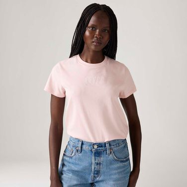 Camiseta Levi's® The Perfect Rosa Manga Curta