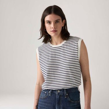 Blusa Levi's® Boxy Tank Listrada Muscle