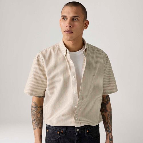Camisa Levi's® Authentic Button Down Bege Manga Curta
