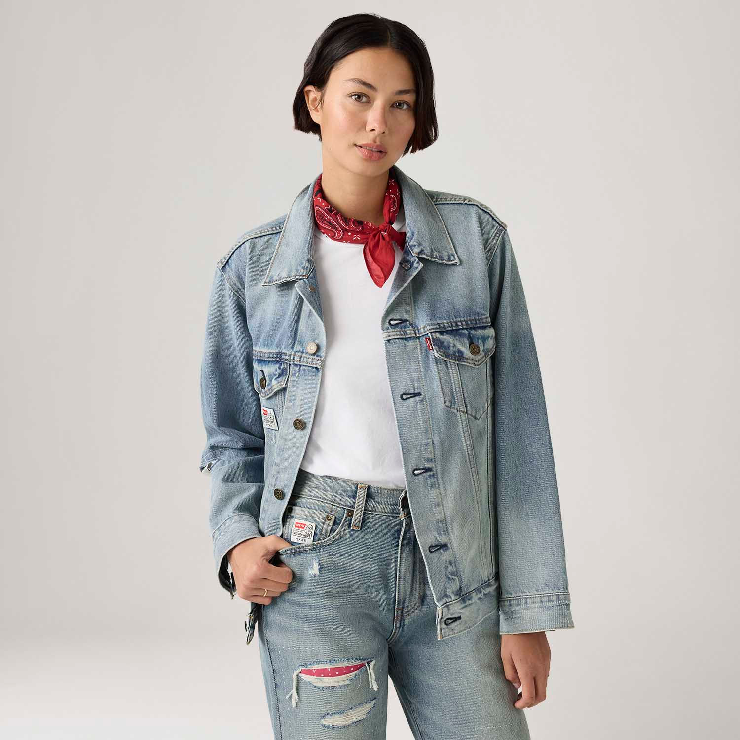 Levi's® X Toy Story Jaqueta Jeans Trucker Type III Lavagem Clara