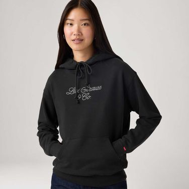 Moletom Levi's® Graphic Heritage Hoodie com Capuz Preto