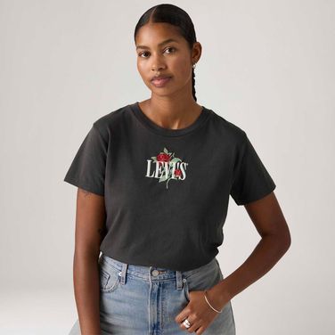 Camiseta Levi's® Graphic Boxy Preta Manga Curta
