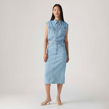 Vestido Jeans Levi's® Boiler Manga Longa 001WF0002