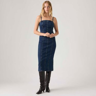 Vestido Jeans Levi's® Seamed Lavagem Média