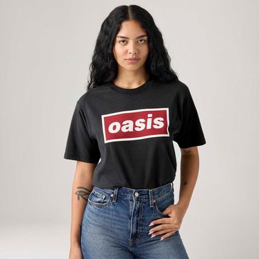 Camiseta Levi's® Graphic Tee Preta Manga Curta | Collab Oasis