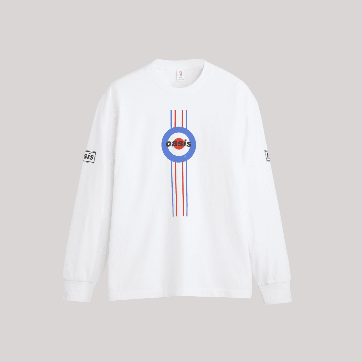 Camiseta Levi's® Band Tee Branca Manga Longa | Collab Oasis